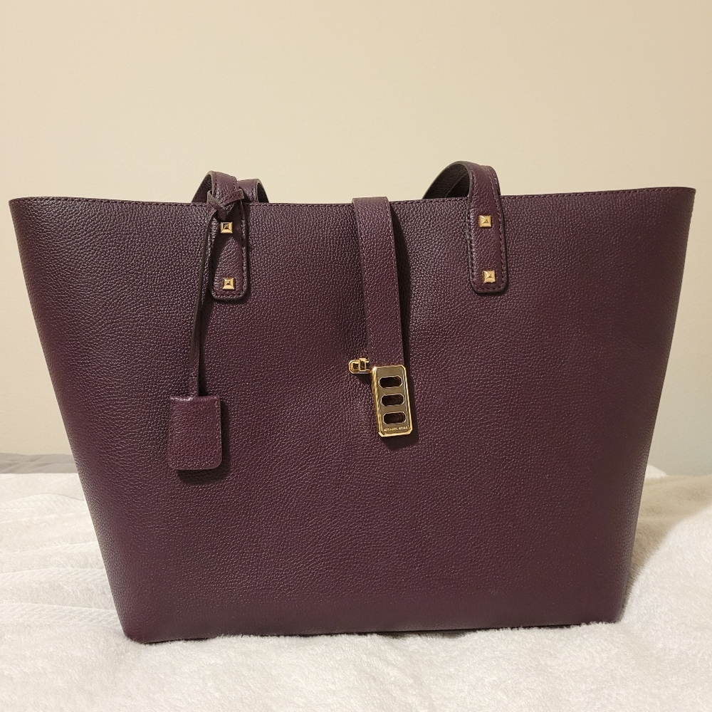 Michael Kors Women Tote Bag Large Purple 11x12x5"